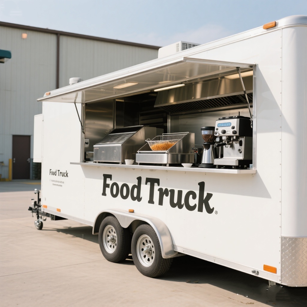 Commercial Kitchen Trailer - Tam Mutfak Ekipmanlı Mobil Yiyecek Kamyonu,