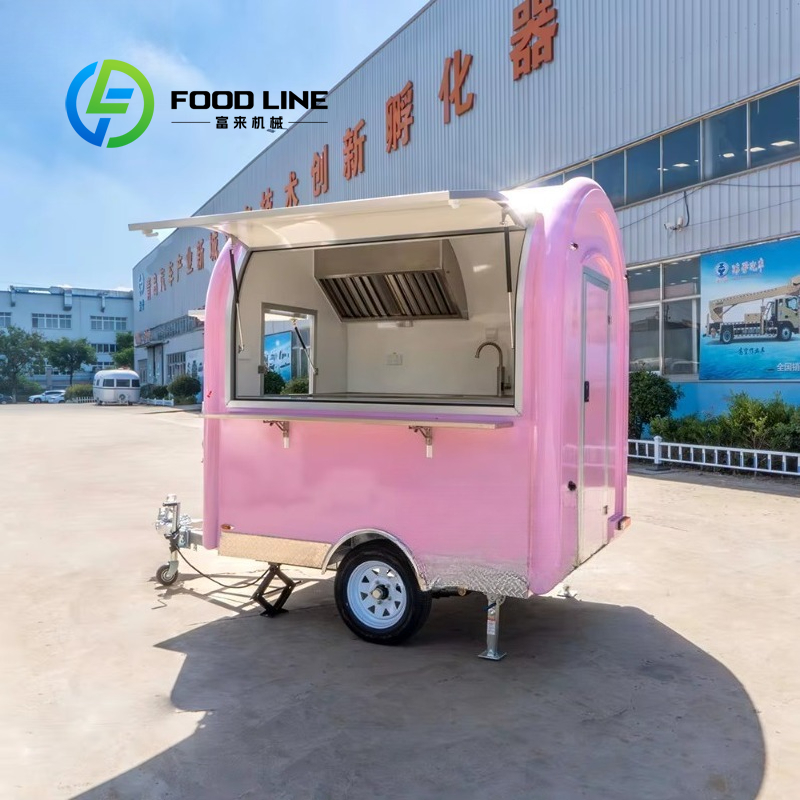 Özelleştirilmiş Vintage Pembe  - Commercial Kitchen Trailer incelemesi ve fiyatı